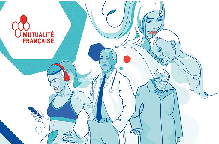 Visuel de couverture de l'édition 2023 du Carnet de Santé France publiée par la Mutualité Française