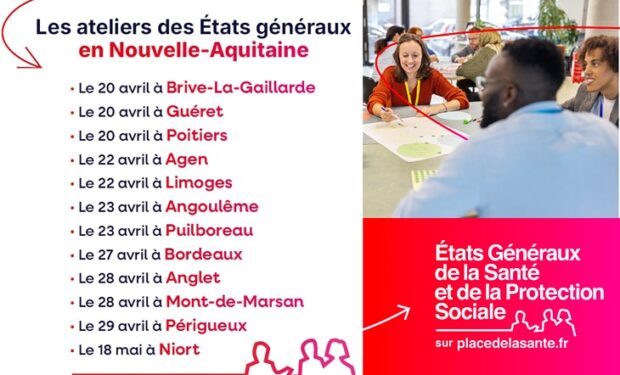 Liste des ateliers des états généraux santé protection sociale 2026 en Nouvelle-Aquitaine