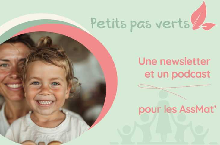 Logo Petits Pas Verts podcast newsletter santé environnementale assistantes maternelles